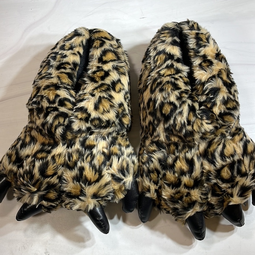 Unbranded Women’s Leopard Print Slipper Brown/Black sz 7/8 - Picture 5 of 7